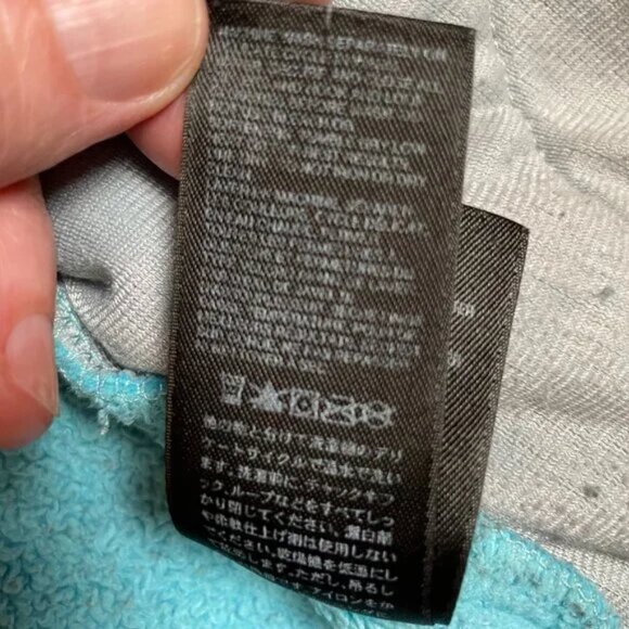 The North Face Girls Oso Hoodie Jacket Full Zip Fleece Pockets Aqua Blue Size L - Picture 12 of 12